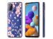 iMoshion Design hoesje Samsung Galaxy A21s - Bloem - Roze