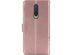 Klavertje Bloemen Bookcase OnePlus 8 - Rosé Goud