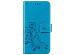 Klavertje Bloemen Bookcase OnePlus 8 - Turquoise