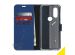 Accezz Wallet Softcase Bookcase Motorola One Vision - Donkerblauw