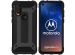iMoshion Rugged Xtreme Backcover Motorola One Vision - Zwart