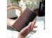 Selencia Echt Lederen Bookcase OnePlus 7 - Bruin