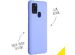 Accezz Liquid Silicone Backcover Samsung Galaxy A21s - Paars