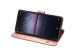Klavertje Bloemen Bookcase Sony Xperia 1 II - Rosé Goud