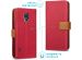 iMoshion Luxe Canvas Bookcase Samsung Galaxy S5 (Plus) / Neo - Rood