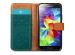 iMoshion Luxe Canvas Bookcase Samsung Galaxy S5 (Plus) / Neo - Groen