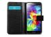 iMoshion Luxe Canvas Bookcase Samsung Galaxy S5 (Plus) / Neo - Zwart