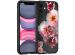 iMoshion Design hoesje iPhone 11 - Bloem - Roze / Zwart