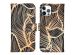 iMoshion Design Softcase Bookcase iPhone 12 (Pro) - Golden Leaves