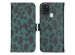 iMoshion Design Softcase Bookcase Galaxy A21s - Green Leopard