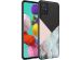 iMoshion Design hoesje Samsung Galaxy A71 - Marmer - Roze / Zwart