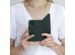 Selencia Echt Lederen Bookcase Samsung Galaxy S21 - Groen