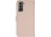 Selencia Echt Lederen Bookcase Samsung Galaxy S21 - Roze