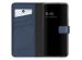 Selencia Echt Lederen Bookcase Samsung Galaxy S21 - Blauw