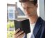 Selencia Echt Lederen Bookcase Samsung Galaxy A72 - Zwart