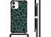 iMoshion Design hoesje met koord iPhone 12 Mini - Luipaard - Groen / Zwart