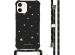 iMoshion Design hoesje met koord iPhone 12 Mini - Sterren - Zwart / Goud