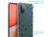iMoshion Design hoesje met koord voor Samsung Galaxy A72 - Luipaard - Groen / Transparant