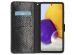 Slangenprint Bookcase Samsung Galaxy A72 - Zwart