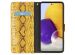 Slangenprint Bookcase Samsung Galaxy A72 - Geel