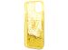 Guess Liquid Glitter Backcover iPhone 14 - Geel
