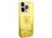 Guess Liquid Glitter Backcover iPhone 14 Pro - Geel