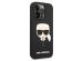 Karl Lagerfeld Karl's Head Liquid Silicone Backcover MagSafe iPhone 14 Pro Max - Zwart