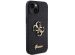 Guess 4G Metal Logo Glitter Backcover iPhone 15 - Zwart
