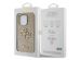 Guess 4G Metal Logo Glitter Backcover iPhone 15 Pro - Goud