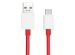 OnePlus Originele USB-A naar USB-C kabel 10A - 100 Watt - 1 meter - Rood