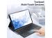 Dux Ducis QWERTY Bluetooth Keyboard Bookcase Samsung Galaxy Tab S8 / S7 - Zwart