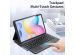 Dux Ducis QWERTY Bluetooth Keyboard Bookcase Samsung Galaxy Tab S6 Lite - Zwart