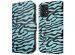 iMoshion Design Bookcase Samsung Galaxy A33 - Black Blue Stripes