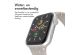 iMoshion Siliconen⁺ bandje Apple Watch Series 1-9 / SE - 38/40/41 mm - Stone - Maat S/M