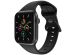 iMoshion Siliconen⁺ bandje Apple Watch Series 1-9 / SE / Ultra (2) - 42/44/45/49 mm - Zwart - Maat M/L