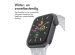 iMoshion Sport⁺ bandje Apple Watch Series 1-9 / SE - 38/40/41 mm - Maat S/M - Pure Platinum & White