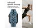 iMoshion Sport⁺ bandje Apple Watch Series 1-9 / SE / Ultra (2) - 42/44/45/49 mm - Maat S/M - Blue & Black