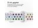 iMoshion Sport⁺ bandje Apple Watch Series 1-9 / SE / Ultra (2) - 42/44/45/49 mm - Maat S/M - White Rainbow