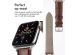 iMoshion Lederen krokodil bandje Apple Watch Series 1-9 / SE - 38/40/41mm - Bruin