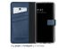 Selencia Echt Lederen Bookcase Samsung Galaxy S20 FE - Blauw