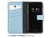 Selencia Echt Lederen Bookcase iPhone SE (2022 / 2020) / 8 / 7 / 6(s) - Lichtblauw