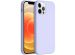 Accezz Liquid Silicone Backcover iPhone 12 (Pro) - Paars