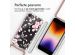 iMoshion Design hoesje met koord iPhone SE (2022 / 2020) / 8 / 7 - Bloem - Roze