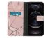 iMoshion Design Softcase Bookcase iPhone 12 (Pro) - Pink Graphic