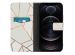 iMoshion Design Softcase Bookcase iPhone 12 (Pro) - White Graphic