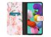 iMoshion Design Softcase Bookcase Samsung Galaxy A51 - Bloem - Roze