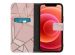 iMoshion Design Softcase Bookcase iPhone 12 Mini - Pink Graphic