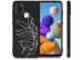 iMoshion Design hoesje Samsung Galaxy A21s - Blad - Zwart