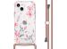 iMoshion Design hoesje met koord iPhone 13 Mini - Bloem - Roze