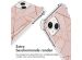 iMoshion Design hoesje met koord iPhone 13 - Grafisch Koper Roze